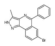 7-bromo-3-methyl-5-phenyl-2H-pyrazolo[4,3-c]isoquinoline结构式