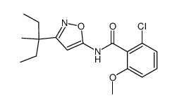 N-[3-(1-ethyl-1-methylpropyl)-5-isoxazolyl]-2-chloro-6-methoxybenzamide Structure
