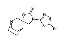 3'-(5-bromothiazol-2-yl)spiro[1-azabicyclo[2.2.2]octan-3,5'-oxazolidin]-2'-one结构式