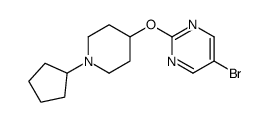 5-bromo-2-(1-cyclopentylpiperidin-4-yl)oxypyrimidine结构式