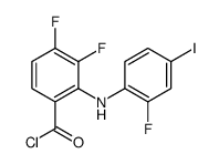 3,4-difluoro-2-(2-fluoro-4-iodoanilino)benzoyl chloride Structure