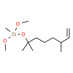 dimethoxymethyl[(1,1,5-trimethylhept-6-enyl)oxy]silane structure