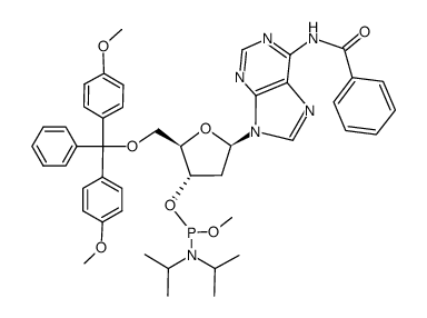 5'-O-(4,4'-DIMETHOXYTRITYL)-N6-BENZOYL-2'-DEOXYADENOSINE-3'-(METHYL-N,N-DIISOPROPYL)PHOSPHORAMIDITE picture