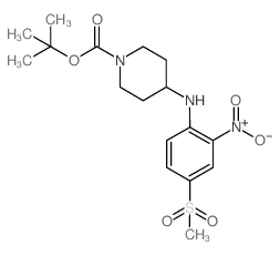 1-BOC-4-[4-(METHYLSULFONYL)-2-NITROPHENYL]PIPERIDIN-4-AMINE结构式