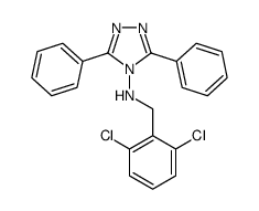 N-[(2,6-dichlorophenyl)methyl]-3,5-diphenyl-1,2,4-triazol-4-amine Structure