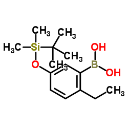 (5-{[Dimethyl(2-methyl-2-propanyl)silyl]oxy}-2-ethylphenyl)boronic acid Structure