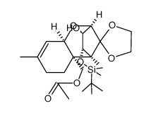 ((2'R,3'S,4'S,5'S,5a'R,9a'R)-4'-((tert-butyldimethylsilyl)oxy)-3'-hydroxy-5',8'-dimethyl-2',3',4',5',7',9a'-hexahydrospiro[[1,3]dioxolane-2,10'-[2,5]methanobenzo[b]oxepin]-5a'(6'H)-yl)methyl acetate Structure