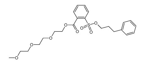 2-(2-(2-methoxyethoxy)ethoxy)ethyl 2-((3-phenylpropoxy)sulfonyl)benzoate结构式