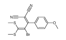 2-[2-Bromo-1-(4-methoxy-phenyl)-3,3-bis-methylsulfanyl-allylidene]-malononitrile结构式
