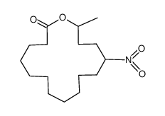 16-methyl-13-nitrooxacyclohexadecan-2-one Structure