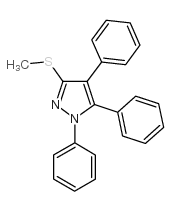 3-METHYLTHIO-1,4,5-TRIPHENYL-1H-PYRAZOLE结构式