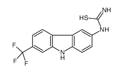 [7-(trifluoromethyl)-9H-carbazol-3-yl]thiourea结构式