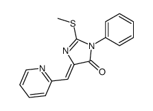 (5Z)-2-methylthio-3-phenyl-5-(α-pyridylmethylidene)-3,5-dihydro-4H-imidazol-4-one Structure