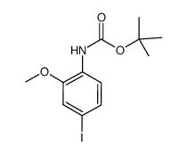 tert-butyl (4-iodo-2-methoxyphenyl)carbamate结构式