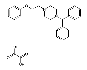1-benzhydryl-4-(2-phenoxyethyl)piperazine,oxalic acid Structure