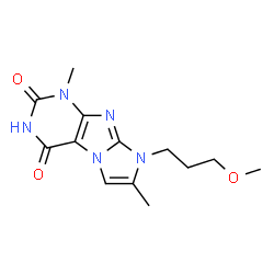 1-(3-Methoxy-propyl)-2,7-dimethyl-1H,7H-1,3a,5,7,8-pentaaza-cyclopenta[a]indene-4,6-dione Structure