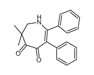 3,3-dimethyl-6,7-diphenyl-1,2-dihydroazepine-4,5-dione结构式