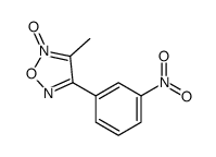 3-methyl-4-(3-nitrophenyl)-2-oxido-1,2,5-oxadiazol-2-ium结构式