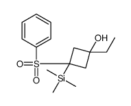 3-(benzenesulfonyl)-1-ethyl-3-trimethylsilylcyclobutan-1-ol结构式
