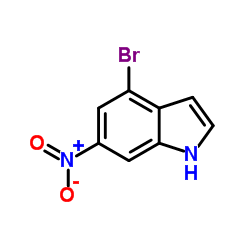 4-溴-6-硝基-1H-吲哚结构式