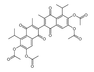 5,5'-DIISOPROPYL-3,3'-DIMETHYL-1,1',4,4'-TETRAOXO-1,1',4,4'-TETRAHYDRO-[2,2'-BINAPHTHALENE]-6,6',7,7'-TETRAYL TETRAACETATE结构式