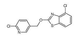 4-Chloro-2-[(6-chloro-3-pyridinyl)methoxy]-1,3-benzothiazole结构式