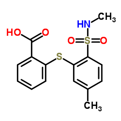 2-{[5-Methyl-2-(methylsulfamoyl)phenyl]sulfanyl}benzoic acid结构式