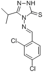 4-[(2,4-dichlorophenyl)methylideneamino]-5-propan-2-yl-2h-1,2,4-triazole-3(4h)-thione structure