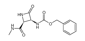 cis-3-benzyloxycarbonylamino-4-(N-methylcarbamoyl)-2-azetidinone结构式