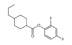 (2,4-difluorophenyl) 4-propylcyclohexane-1-carboxylate结构式