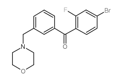 4-BROMO-2-FLUORO-3'-MORPHOLINOMETHYL BENZOPHENONE Structure