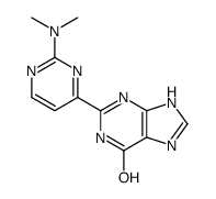 2-[2-(dimethylamino)pyrimidin-4-yl]-3,7-dihydropurin-6-one结构式