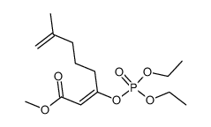 methyl (2E)-3-(diethylphosporyloxy)-7-methyl-2,7-octadienoate结构式