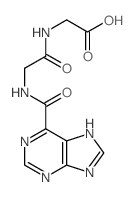 2-[[2-(5H-purine-6-carbonylamino)acetyl]amino]acetic acid结构式