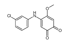 4-(3-chloroanilino)-5-methoxycyclohexa-3,5-diene-1,2-dione Structure