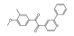 1-(4-methoxy-3-methylphenyl)-2-(2-phenylpyridin-4-yl)ethane-1,2-dione Structure
