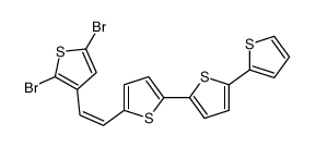 2,5-dibromo-3-[2-[5-(5-thiophen-2-ylthiophen-2-yl)thiophen-2-yl]ethenyl]thiophene Structure