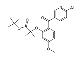tert-butyl 2-{2-[(6-chloropyridin-3-yl)carbonyl]-5-methoxyphenoxy}-2-methylpropanoate Structure