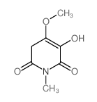 2,6(1H,3H)-Pyridinedione,5-hydroxy-4-methoxy-1-methyl- Structure