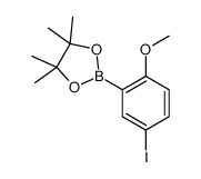 2-(5-iodo-2-methoxyphenyl)-4,4,5,5-tetramethyl-1,3,2-dioxaborolane结构式