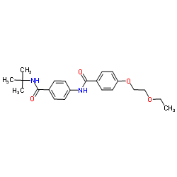 4-(2-Ethoxyethoxy)-N-{4-[(2-methyl-2-propanyl)carbamoyl]phenyl}benzamide结构式