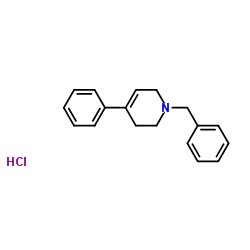 Pyridine, 1,2,3,6-tetrahydro-4-phenyl-1-(phenylmethyl)-, hydrochloride Structure