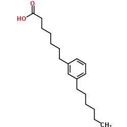 7-(3-Hexylphenyl)heptanoic acid Structure