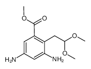 3,5-diamino-2-(2,2-dimethoxy-ethyl)-benzoic acid methyl ester结构式