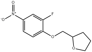 2-[(2-Fluoro-4-nitrophenoxy)methyl]tetrahydrofuran structure