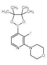 4-(3-氟-4-(4,4,5,5-四甲基-1,3,2-二氧杂硼烷-2-基)吡啶-2-基)吗啉结构式