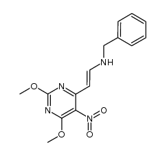 5-nitro-2,4-dimethoxy-6-(2-benzylaminovinyl)pyrimidine Structure