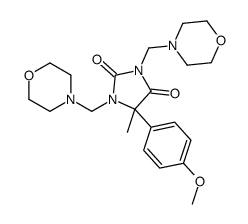 5-(4-methoxyphenyl)-5-methyl-1,3-bis(morpholin-4-ylmethyl)imidazolidine-2,4-dione结构式