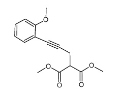 dimethyl 2-(3-(2-methoxyphenyl)prop-2-ynyl)malonate Structure