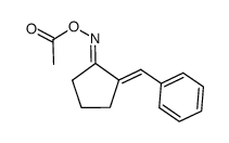 2-benzylidenecyclopentanone O-acetyloxime Structure